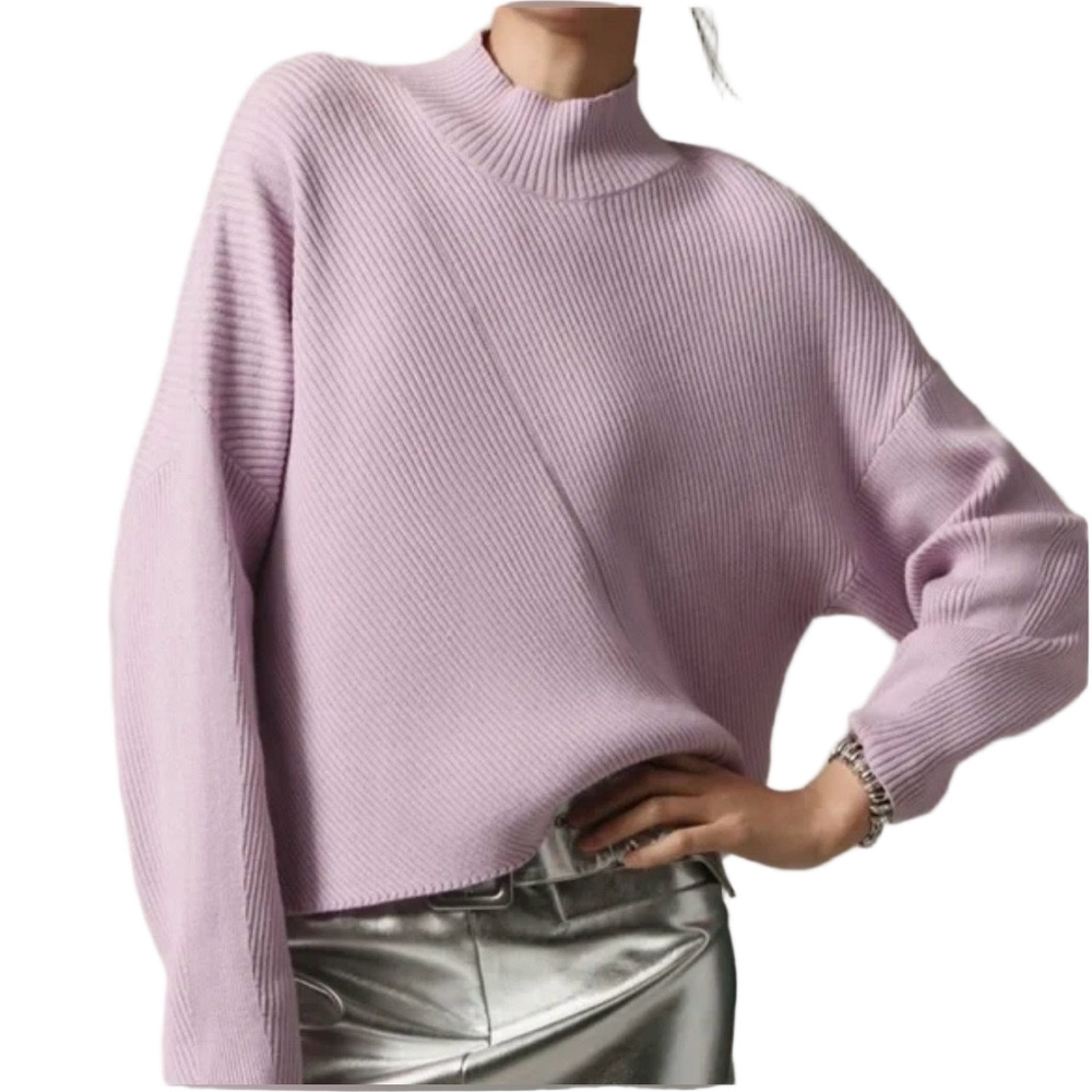 🚀Maeve Anthropologie mock neck lavender Turtleneck Sweater size XXS GUC..